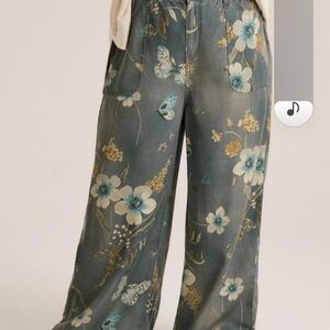 Torrid Teal Floral Wide-Leg Pants